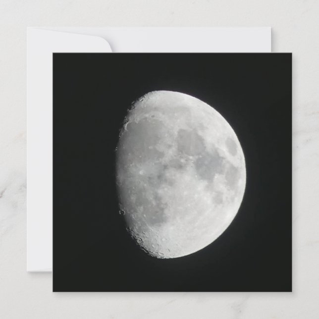 Flat Card Waning Gibbous Moon (Vorderseite)