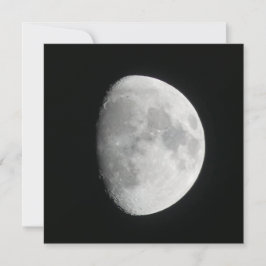 Flat Card Waning Gibbous Moon