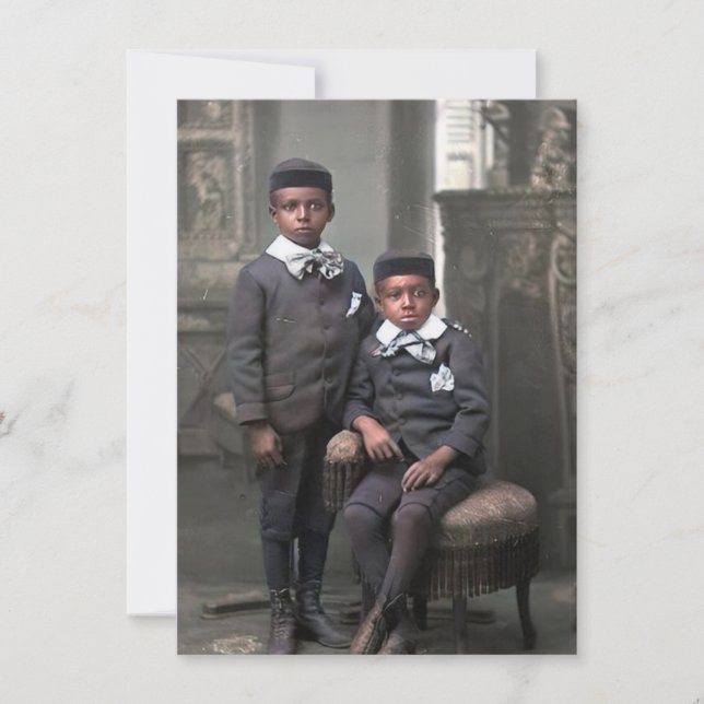 Flat Card Young Black Boys (Vorderseite)