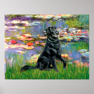 Flat Coated Retriever 2 - Lilien 2 Poster
