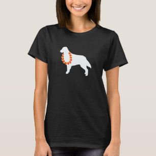 Flat Coated Retriever Aloha Hawaiian Lei Hund T-Shirt