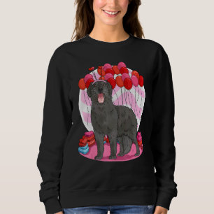 Flat Coated Retriever Heart Valentine Day Hund Sweatshirt