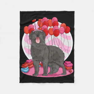 Flat-coated Retriever Herz Valentinstag Hund Fleecedecke