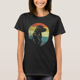 Flat Coated Retriever Hund Retro Vintage Design T-Shirt