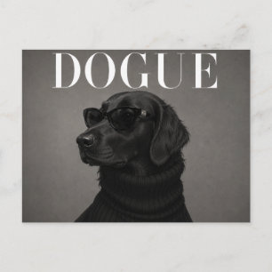Flat Coated Retriever Luxus-Mode-Editorial Postkarte
