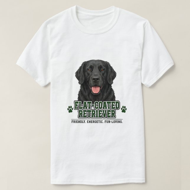 🐾 Flat-Coated Retriever 🐾 T-Shirt (Design vorne)