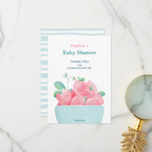 Flat Danke Baby Duwer Card Erdbeeren