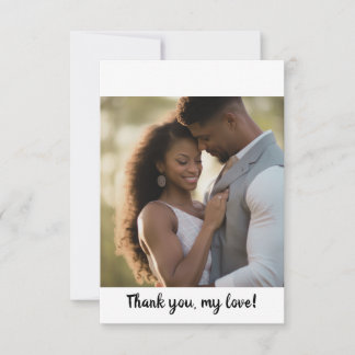Flat danke You Card - African American Couple