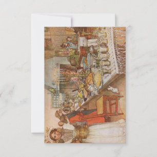 Flat Dankeschön Card Weihnachtsfeier Carl Larsson Dankeskarte