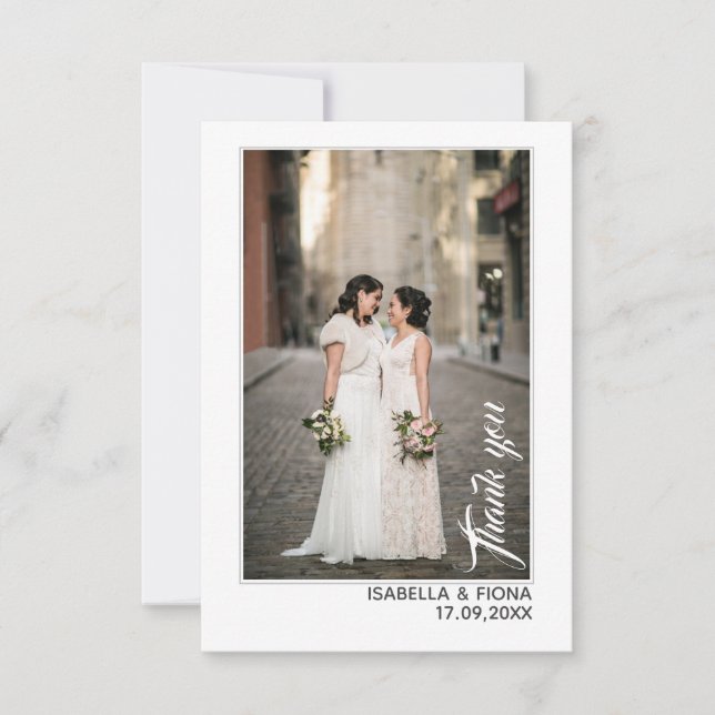 Flat Dankeschön-Karte - Dankeschön zum Hochzeitsst Dankeskarte (Vorderseite)