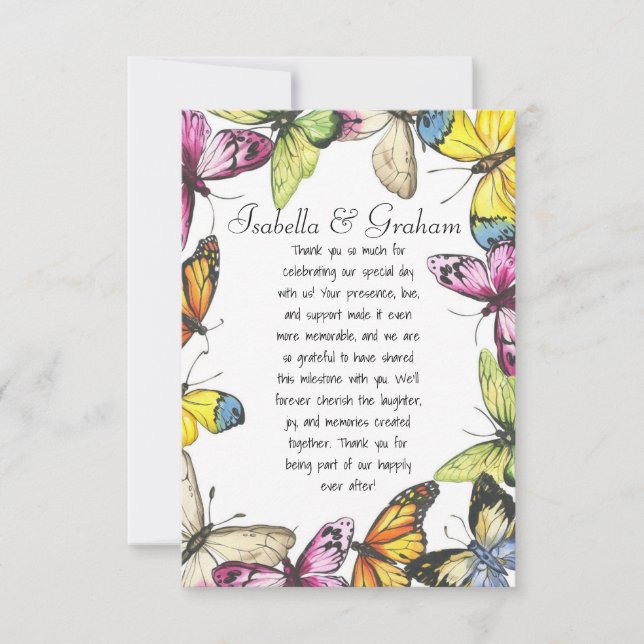 Flat Dankeschön-Karte Dankeskarte (Vorderseite)