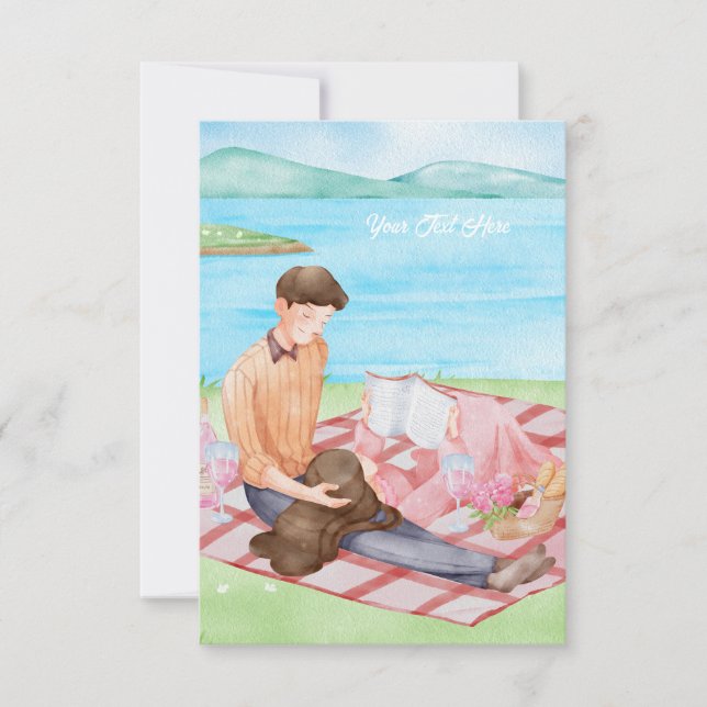 Flat Dankeschön-Karte Dankeskarte (Vorderseite)