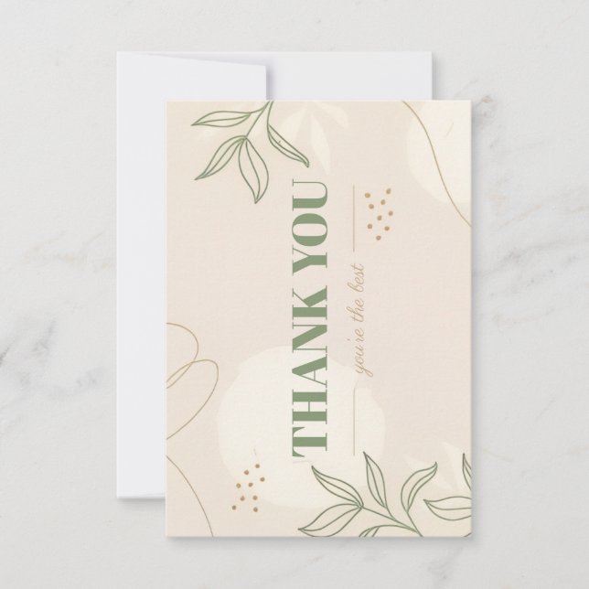 Flat Dankeschön-Karte Dankeskarte (Vorderseite)