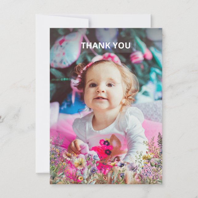 Flat Dankeschön-Karte Dankeskarte (Vorderseite)