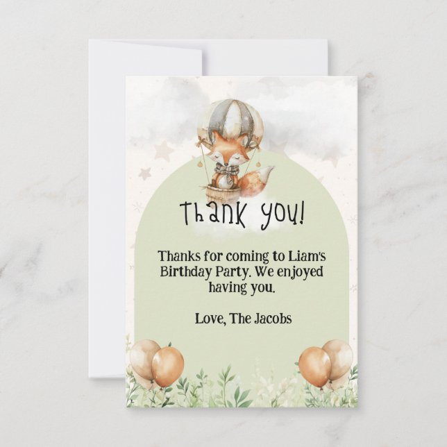 Flat Dankeschön-Karte Dankeskarte (Vorderseite)