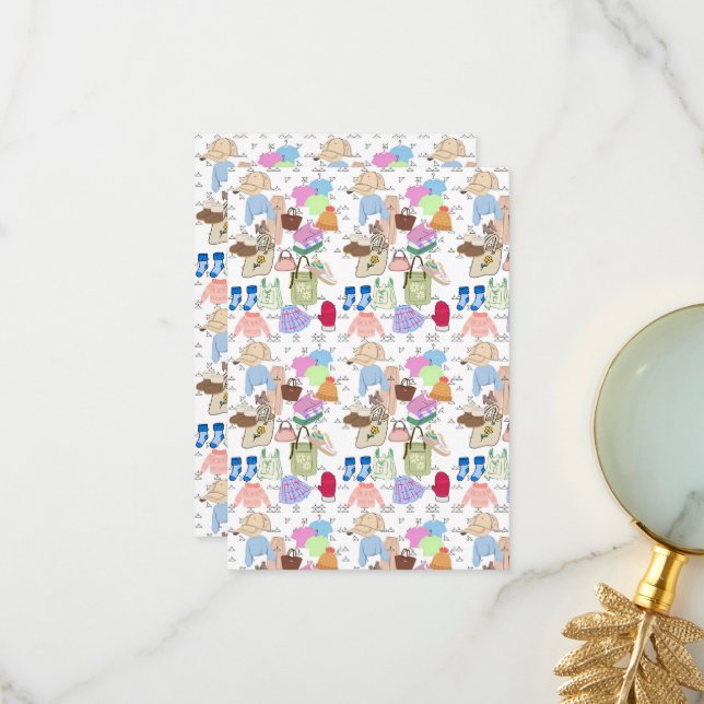 Flat Dankeschön-Karte Dankeskarte (Vorderseite/Rückseite Beispiel)