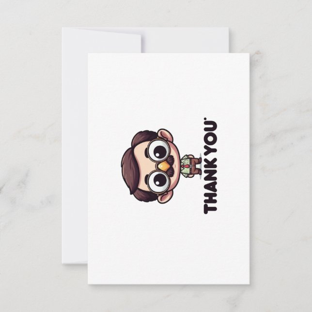 Flat Dankeschön-Karte Dankeskarte (Vorderseite)