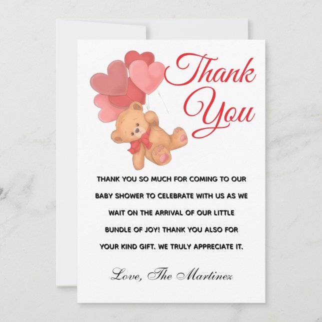 Flat Dankeschön-Karte Dankeskarte (Vorderseite)