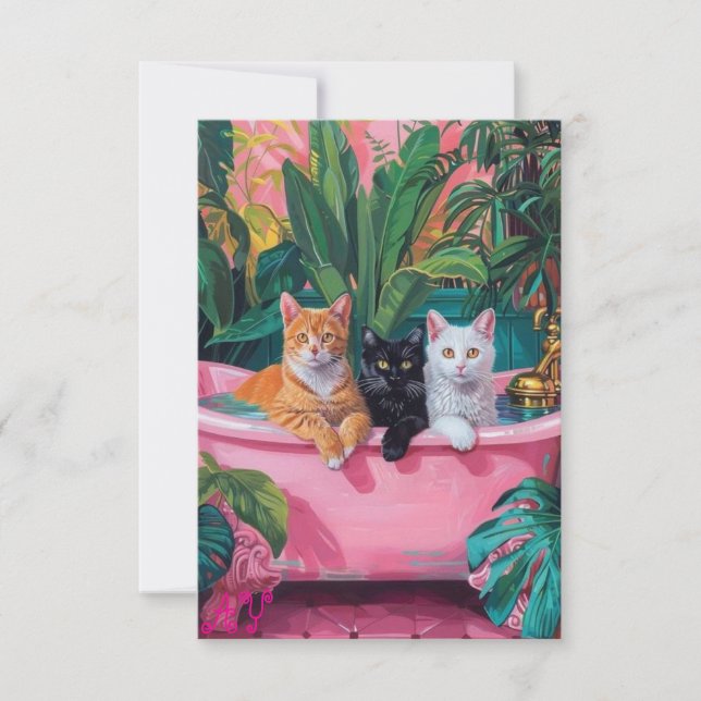 Flat Dankeschön-Karte Dankeskarte (Vorderseite)