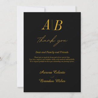 Flat Dankycard Custom Wedding Name Dankeskarte
