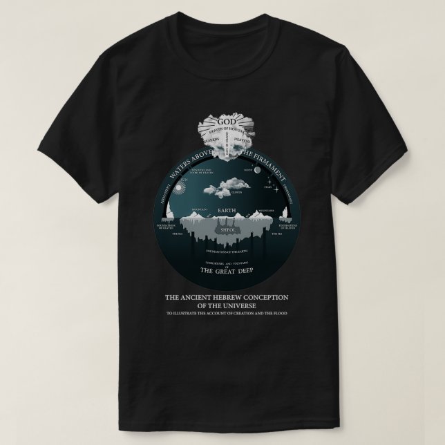 Flat Earth Ancient Hebrew Conception of the Univer T-Shirt (Design vorne)