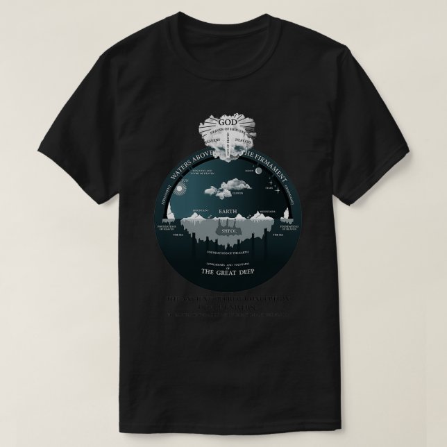 Flat Earth Ancient Hebrew Conception of the Univer T-Shirt (Design vorne)