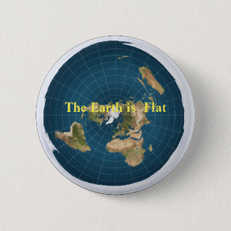 Flat-Earth-Button Button