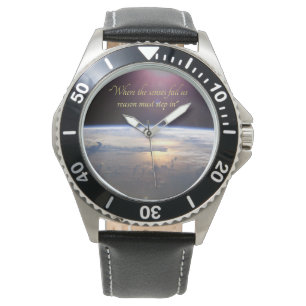 Flat Earth Classic Mens Watch Armbanduhr
