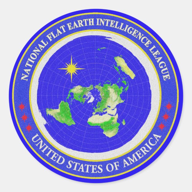 Flat Earth Designs - Intelligence League USA Runder Aufkleber (Vorderseite)