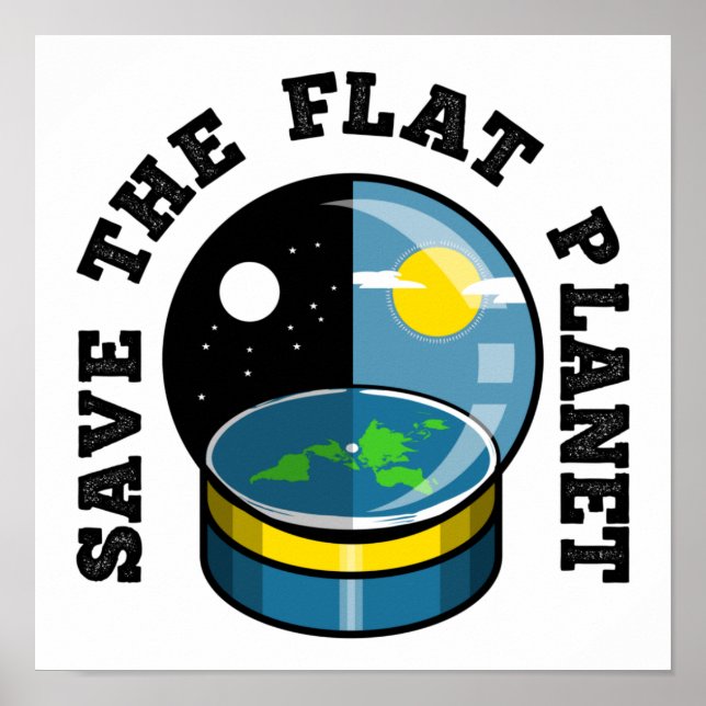 Flat earth in Snowglocke Poster (Vorne)