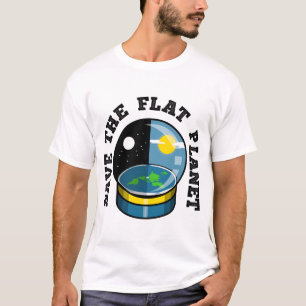 Flat earth in Snowglocke T-Shirt