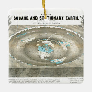Flat Earth Map Keramikornament