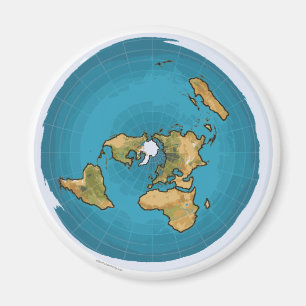 Flat Earth Map Magnet