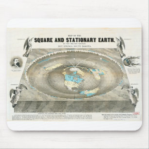 Flat Earth Map Mousepad