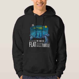 Flat-Earth-Schildkröte Hoodie