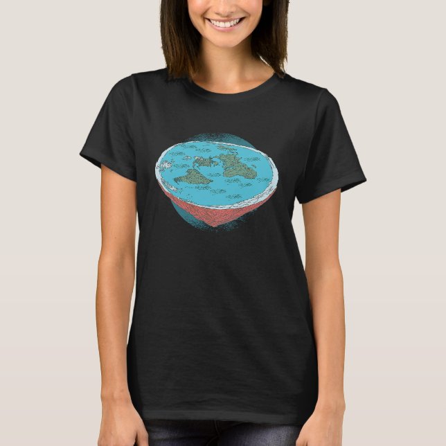 Flat Earth Society as Flat Earth Theory T-Shirt (Vorderseite)