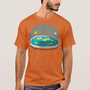 Flat Earth Society Flat Earth Map Model Globe T-Shirt
