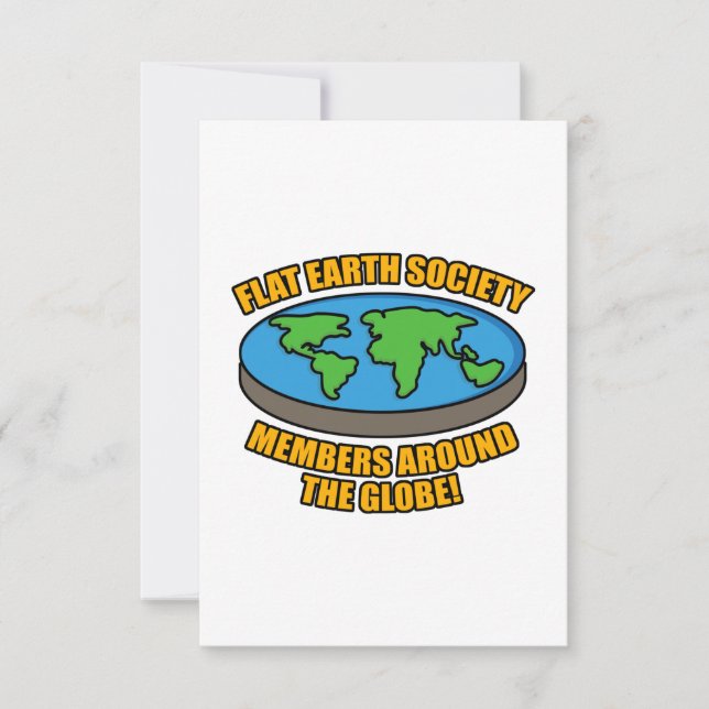 Flat Earth Society Members Karte (Vorderseite)
