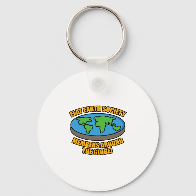 Flat Earth Society Members Schlüsselanhänger (Vorderseite)