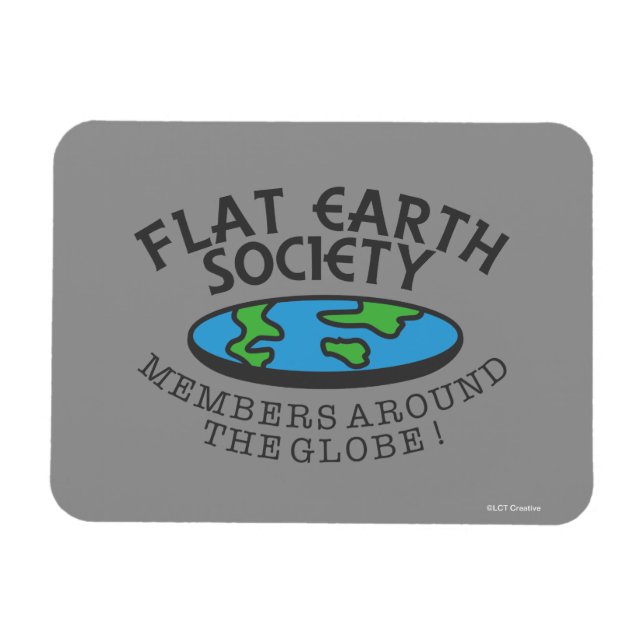Flat Earth Society-Mitglieder auf der ganzen Welt Magnet (Horizontal)