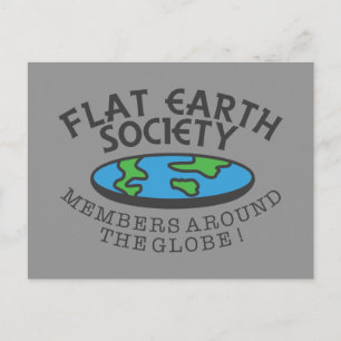 Flat Earth Society-Mitglieder auf der ganzen Welt Postkarte