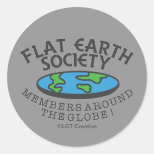 Flat Earth Society-Mitglieder auf der ganzen Welt Runder Aufkleber