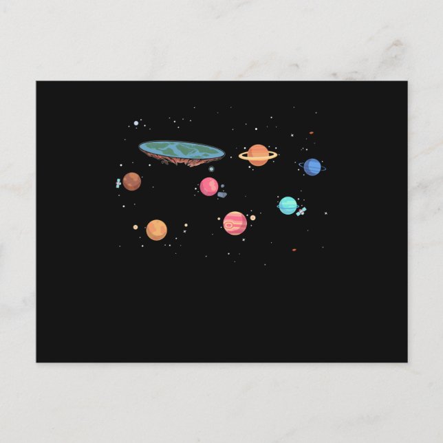 Flat Earth Society Postkarte (Vorderseite)