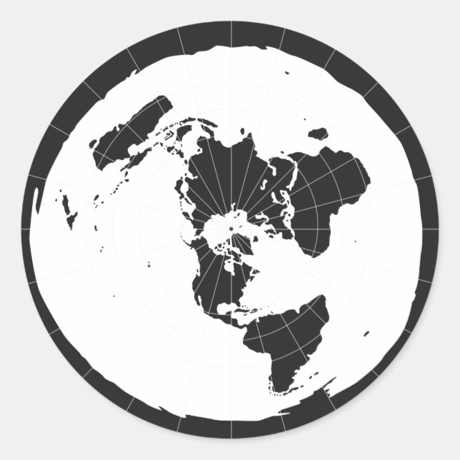 Flat Earth Sticker (Vorderseite)