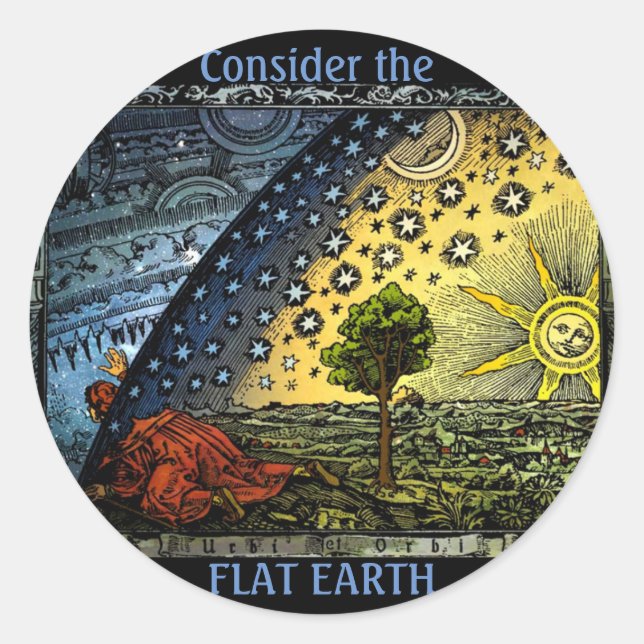 Flat Earth Sticker (Vorderseite)