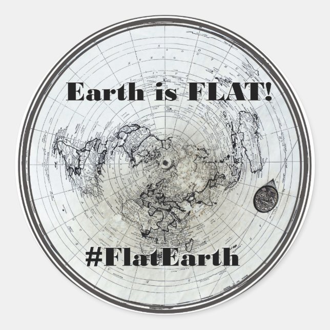 Flat Earth Stickers (Vorderseite)