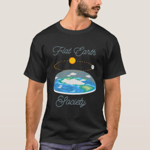 Flat Earth Sun Moon - Flat Earth Society T-Shirt