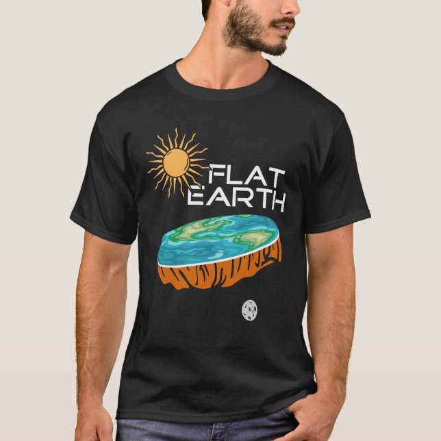 Flat Earth Sun Moon - Flat Earth T-Shirt (Vorderseite)