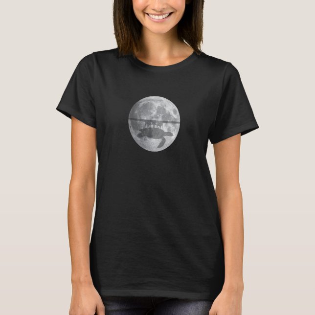 Flat Earth Theory Elephant Turtle T-Shirt (Vorderseite)