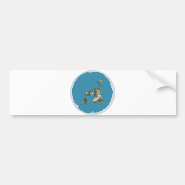 Flat Earth Today Button Classic Bumper Sticker Autoaufkleber (Vorne)